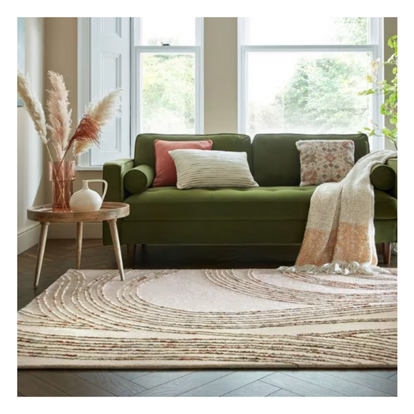 Tapis moderne en laine fait main flurry