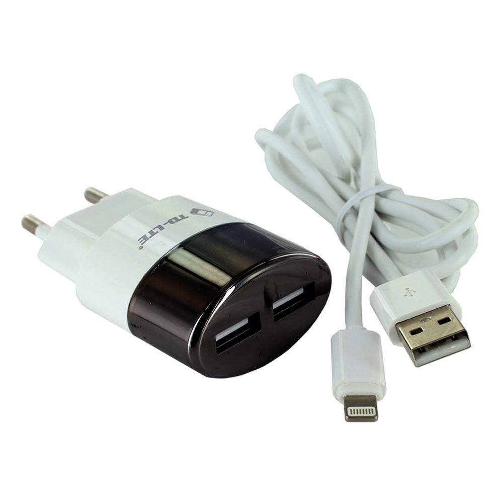 Chargeur Secteur Double Entrée USB Connecteur Lightning pour Apple iPhone 8 clicktofournisseur.com