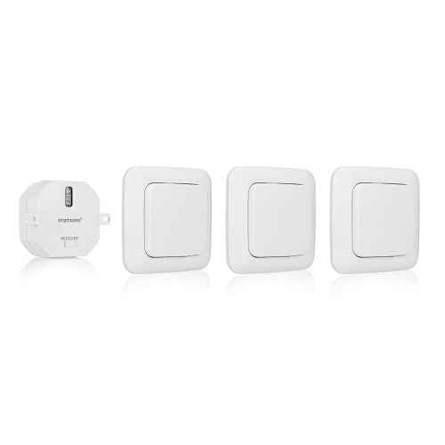 Retour client Ecost Smartwares SH499567 Ensemble d'interrupteurs d'éclairage de chambre Plug Connect 1 interrupteur intégré