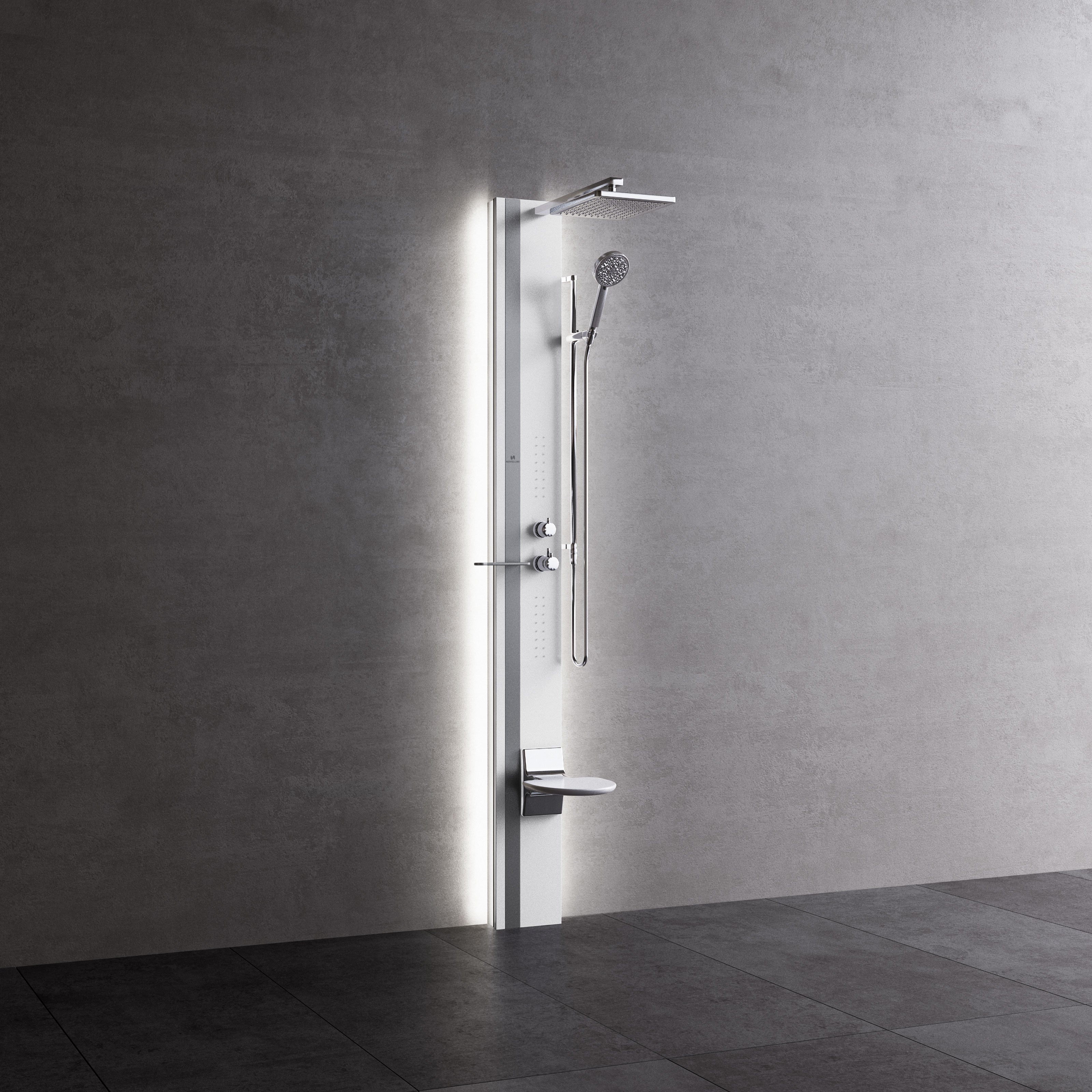 Colonne de douche mécanique avec éclairage LED NOVELLINI LINE 1 215 cm clicktofournisseur.com