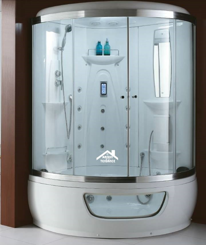 Combiné baignoire-douche avec hammam DOUA K-549 130x130 cm x 225 cm clicktofournisseur.com