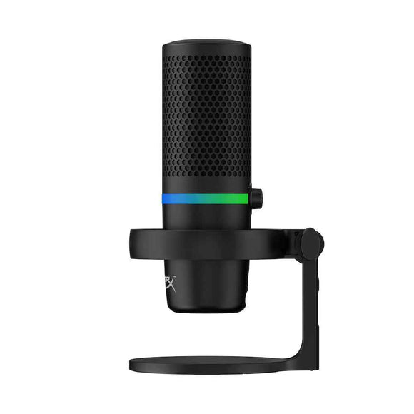 Microphone HyperX DuoCast USB-C, prise jack 3,5 mm, éclairage RVB, noir
