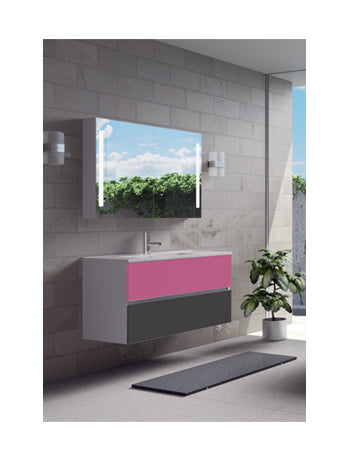 Ensemble meuble & lavabo RIHO CAMBIO SENTITO SET 12 en laqué satiné mat 100x48x H 57 cm clicktofournisseur.com