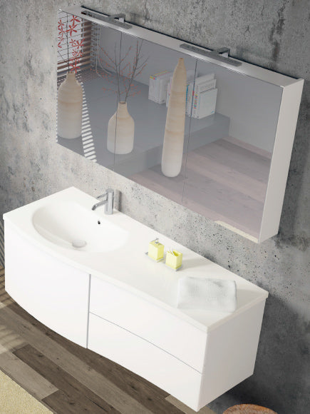 Ensemble meuble & lavabo RIHO CELANO SET 01 en bois laqué satiné mat 130x48 H 48 cm clicktofournisseur.com