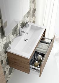 Ensemble meuble & lavabo RIHO EIFEL SET 30 en bois laqué stratifié 100x38 H 45 cm clicktofournisseur.com