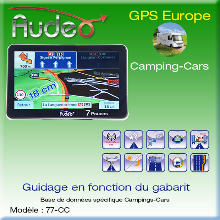 GPS 7" AUDEO Camping-Cars clicktofournisseur.com