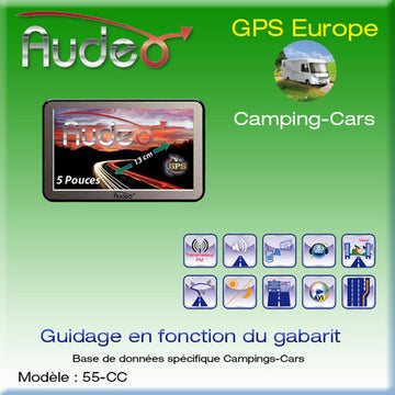 Gps audeo camping-cars 5" - Clicktofournisseur.com