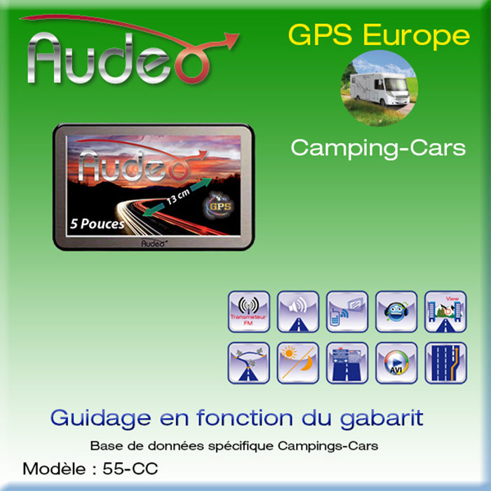 GPS AUDEO Camping-Cars 5" clicktofournisseur.com