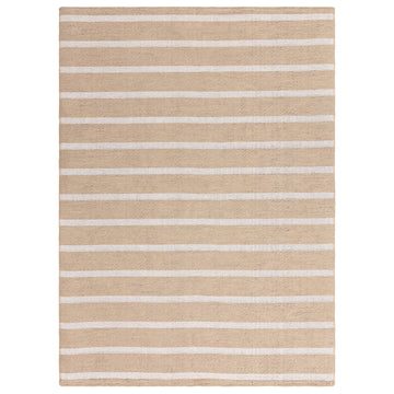 Tapis moderne en jute et coton strippy