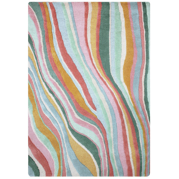 Tapis moderne en laine flo