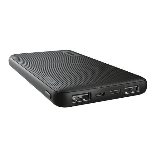Batterie externe trust primo ultra-mince 10 000 mah noir
