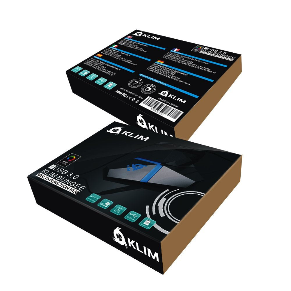 KLIM Bungee pour Souris - Hub USB x 3 3.0 - Multi fonction - Matériel Haute Qualité - Rétro-éclairé - Gestionnaire des câbles - Noir - Garantie 5 ans - [Nouvelle Version 2017] clicktofournisseur.com