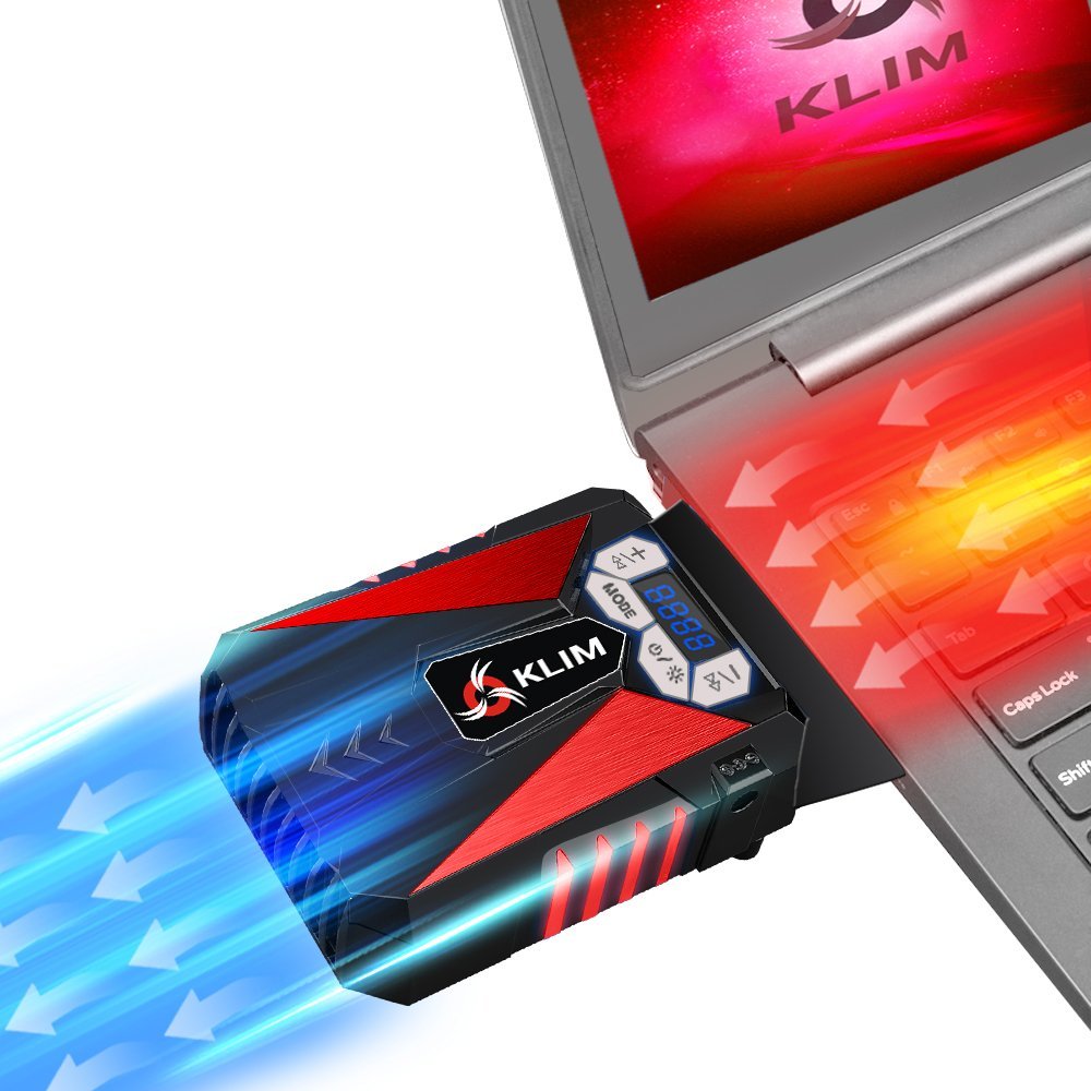 KLIM Cool Refroidisseur PC Portable Gamer - Ventilateur Haute Performance Pour Refroidissement Rapide - Extracteur d'Air Chaud USB (Rouge) clicktofournisseur.com
