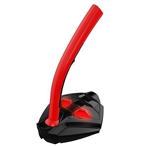 KLIM Microphone à Pied USB pour Ordinateur - Micro de Bureau - Microphone de Gamer PC PS4 (Rouge) clicktofournisseur.com