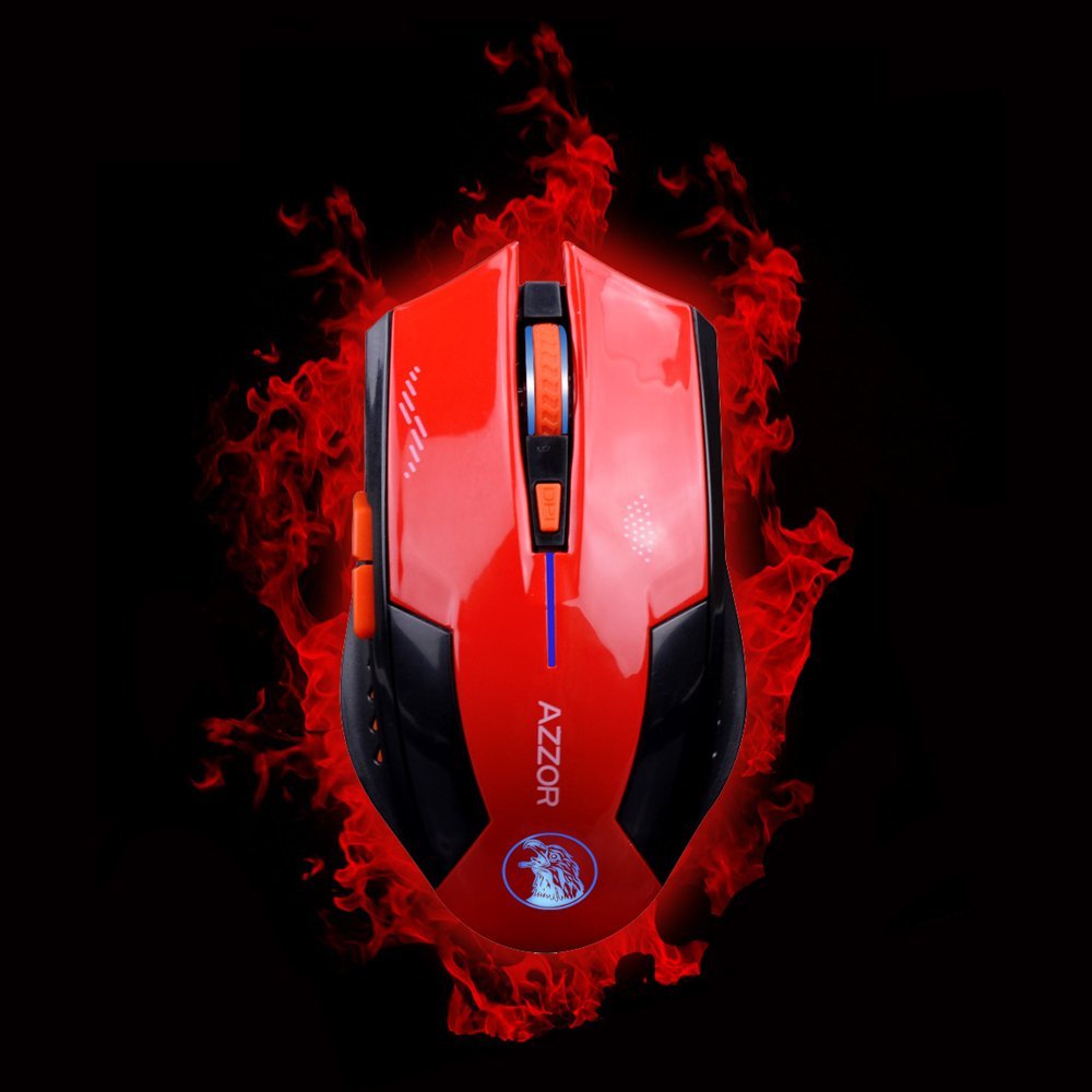 KLIM Souris Gaming Sans Fil Azzor 2400 DPI - Haute Précision - Clic silencieux - Rouge clicktofournisseur.com