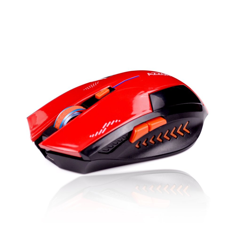 KLIM Souris Gaming Sans Fil Azzor 2400 DPI - Haute Précision - Clic silencieux - Rouge clicktofournisseur.com