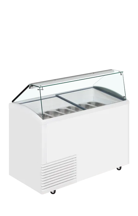 Vitrine à glaces portes vitrées coulissantes 10 bacs de 5L - clicktofournisseur.com