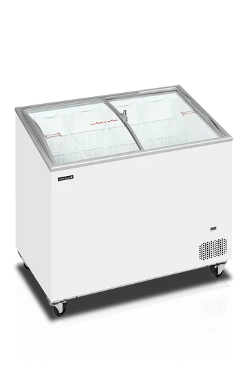 Conservateur incliné portes vitrées 230L - clicktofournisseur.com