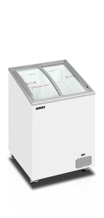 Conservateur incliné portes vitrées 85L - clicktofournisseur.com