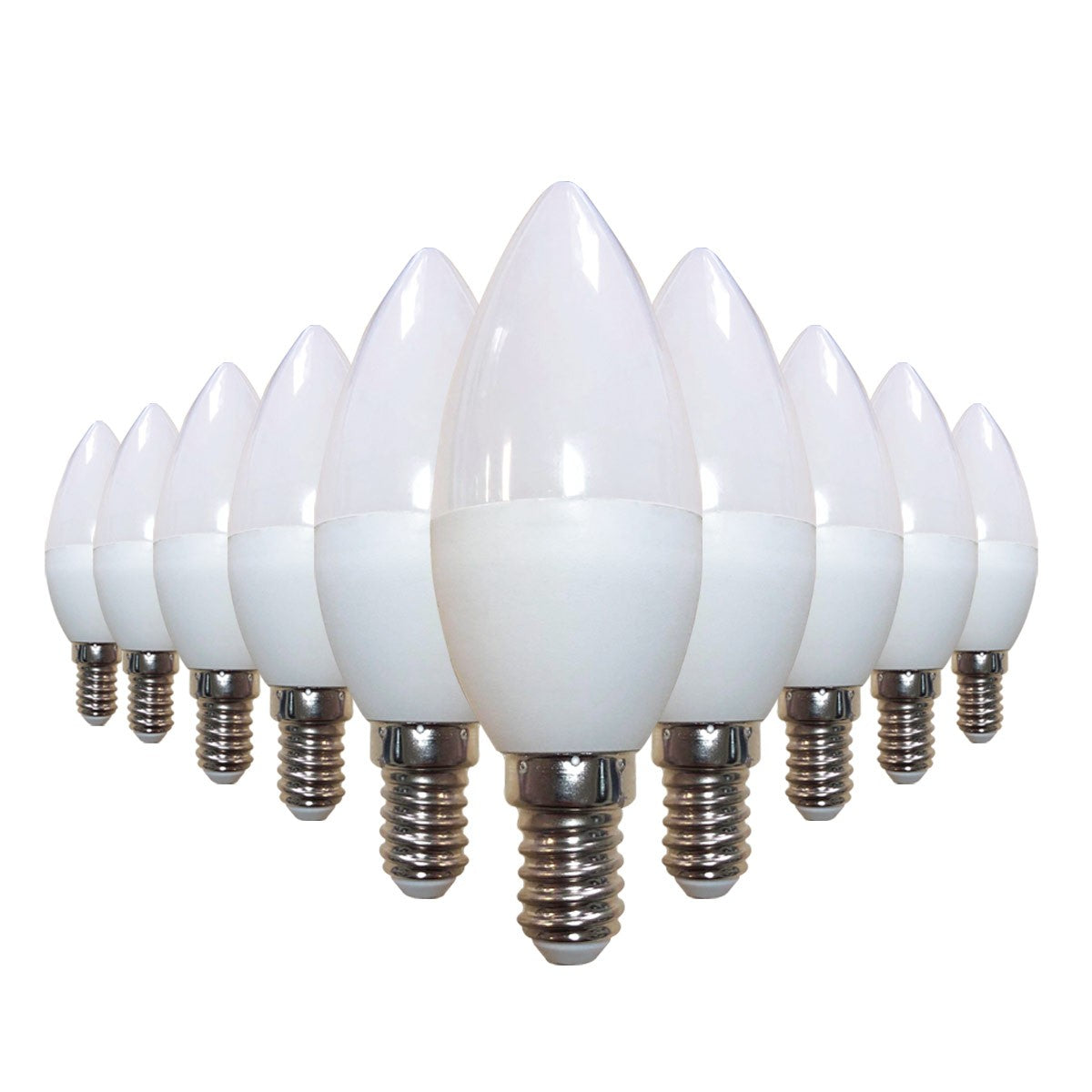 Lot de 10 ampoules LED flamme E14 4W 220V 4500k Haute Luminosité clicktofournisseur.com
