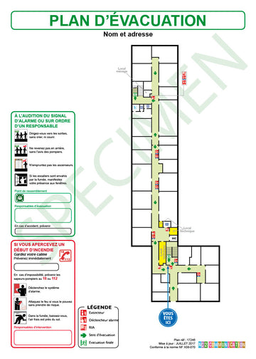 Plan d'évacuation a3 - Clicktofournisseur.com