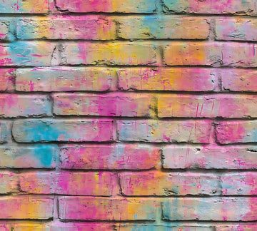 Papier peint aspect crépi Profhome 361001-GU papier peint intissé lisse avec un dessin infantile mat pourpre violet jaune 5,33 m2