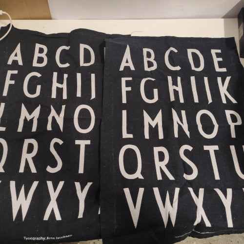 Ecost customer return Design Letters Classic Tea Towel (Black) 100% Cotton, OekoTex Cert