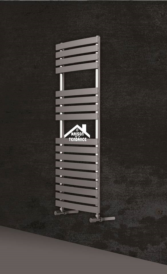 Radiateur sèche-serviette design vertical PUKITA 50x175 cm en chrome clicktofournisseur.com