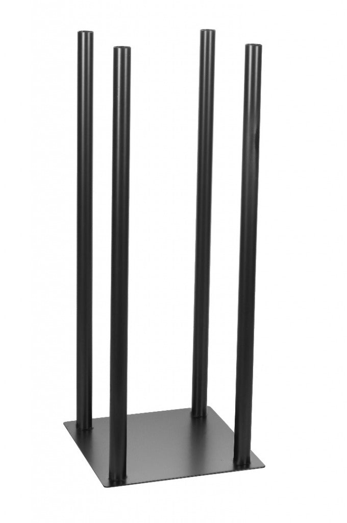 Range-bûches tige en acier noir 30x30x90 cm clicktofournisseur.com