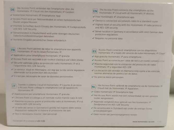 Ecost customer return Homematic IP Access Point Smart Home Gateway with free app and voice control