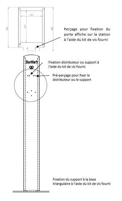 SORIFA - Station pour distributeurs et supports muraux pour flacon 1L de marque SORIFA. - Pour gels et savons liquides. clicktofournisseur.com