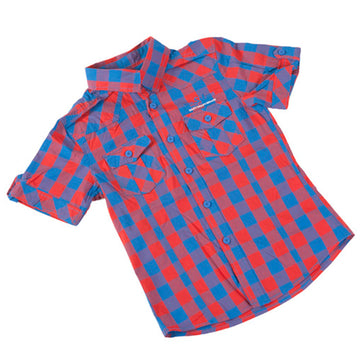 SRK Chemise manches courtes à carreaux garçon ECLIVAX3-8 clicktofournisseur.com