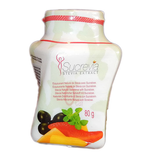 Stévia naturelle pure avec sucralose en poudre 80g clicktofournisseur.com