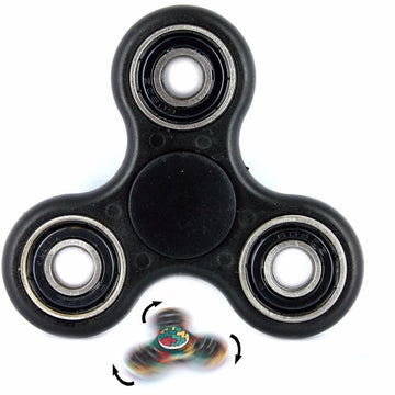 Toupie mécanique anti-stress hand spinner noir roulement à billes ultra rapide - Clicktofournisseur.com