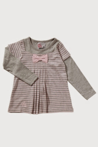 Tout 1 monde t shirt manches longues layette fille 6-18 mois basill - Clicktofournisseur.com