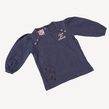 Tout 1 monde t shirt manches longues layette fille 6-18 mois burylon - Clicktofournisseur.com