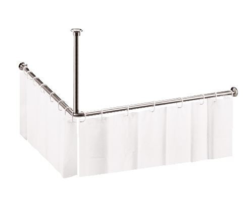 Tringle pour rideau de douche rideaux de douche en acier poli; 1400x1400mm clicktofournisseur.com