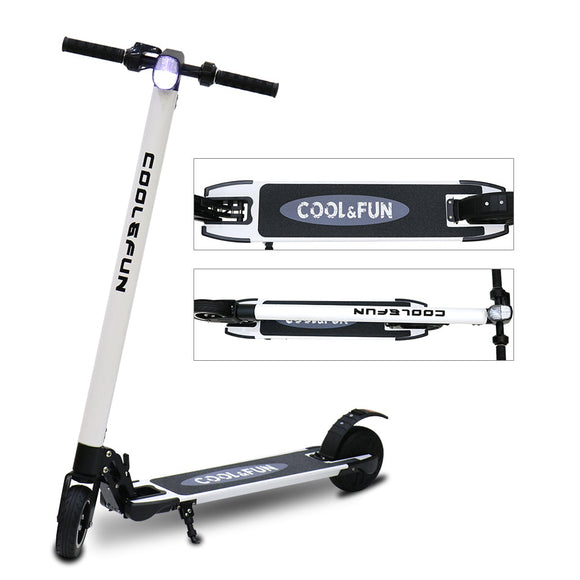 Trottinette électrique cool&fun ultra légère et pliable blanc - Clicktofournisseur.com