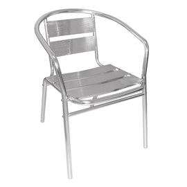 LOT DE 4 CHAISES BISTRO FRÊNE ET ALUMINIUM - clicktofournisseur.com