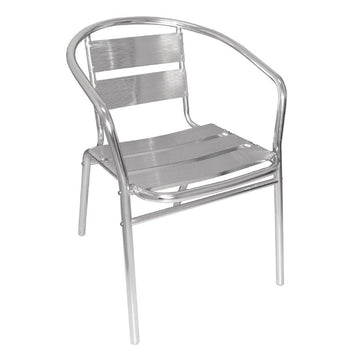 LOT DE 4 CHAISES BISTRO FRÊNE ET ALUMINIUM - clicktofournisseur.com