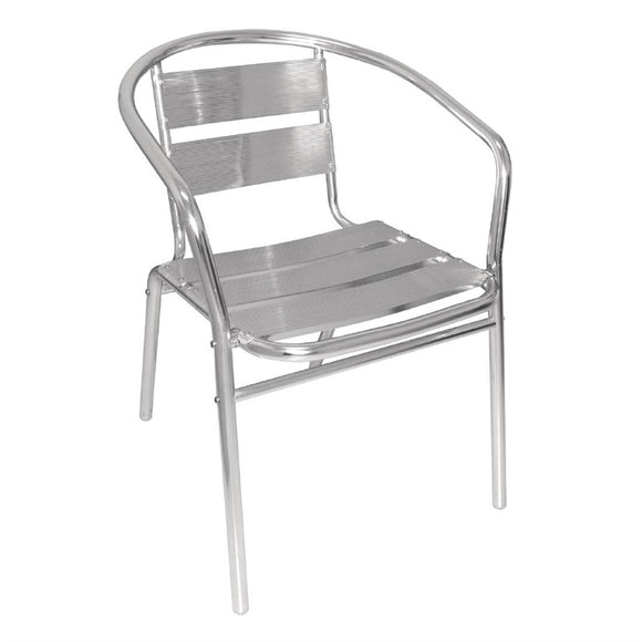 LOT DE 4 CHAISES BISTRO FRÊNE ET ALUMINIUM - clicktofournisseur.com