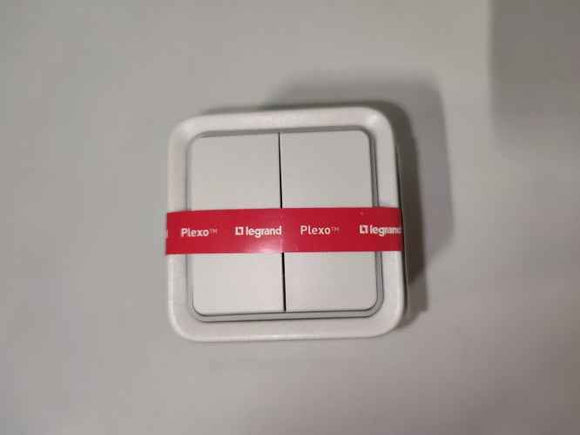Ecost customer return Legrand Plexo Double Switch Modern Surface (White)