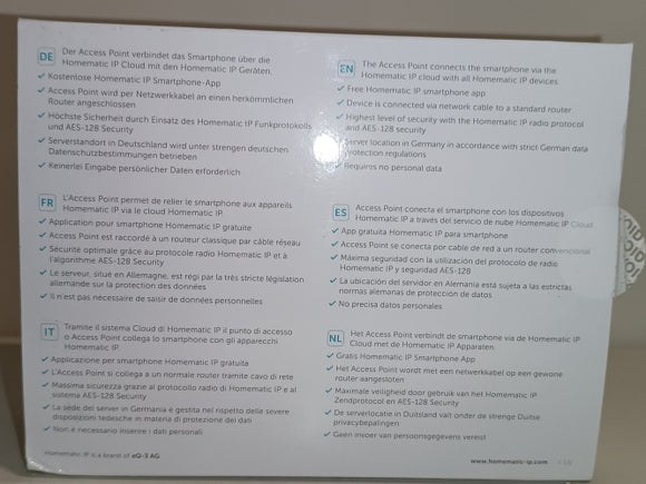 Ecost customer return Homematic IP Access Point  Smart Home Gateway with free app and voice control
