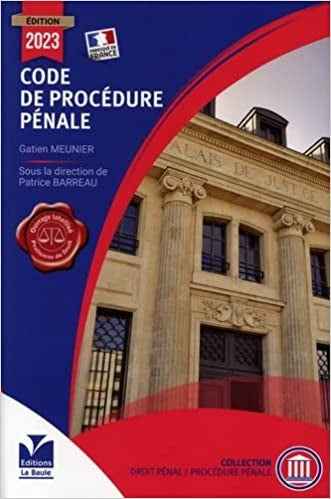 Ecost Customer Return Book Patrice BARREAU Criminal Procedure Code 2023(French)
