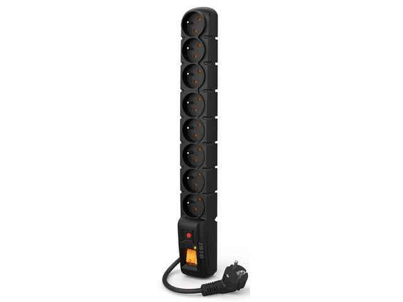 Multiprise S8 1,5M noire 8 prises