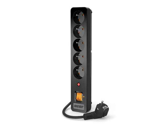 Multiprise parafoudre X5 1,5 m noire