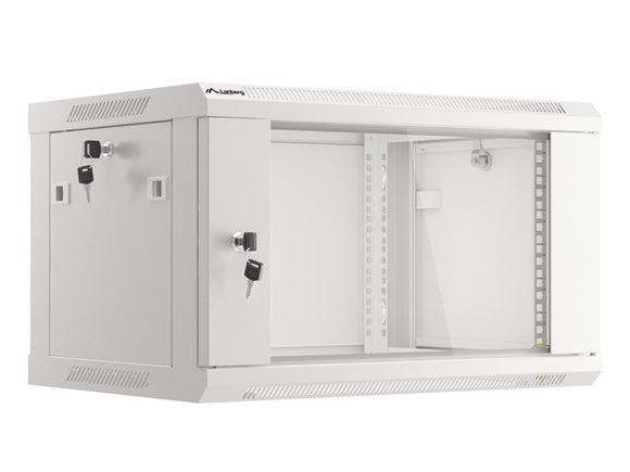 Armoire murale lanberg 19" 4u 600x450 gris wf01-6406-10s