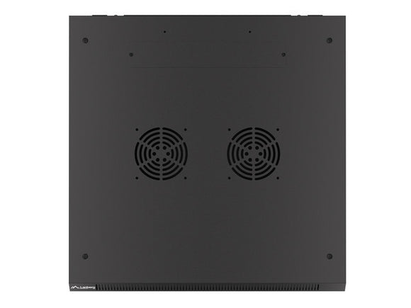 Baie d'installation murale lanberg 19'' 15u 600x600mm noire porte vitrée