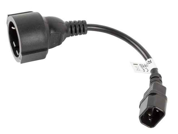Câble d'alimentation Lanberg CA-C14E-10CC-0018-BK Coupleur C14 noir