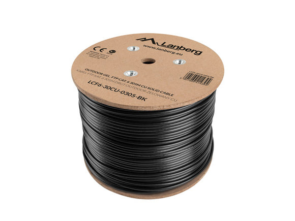 Lanberg LCF6-30CU-0305-BK networking cable Black 305 m Cat.6 outdoor